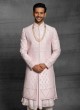 Groom Wear Anarkali Sherwani In Pink Color